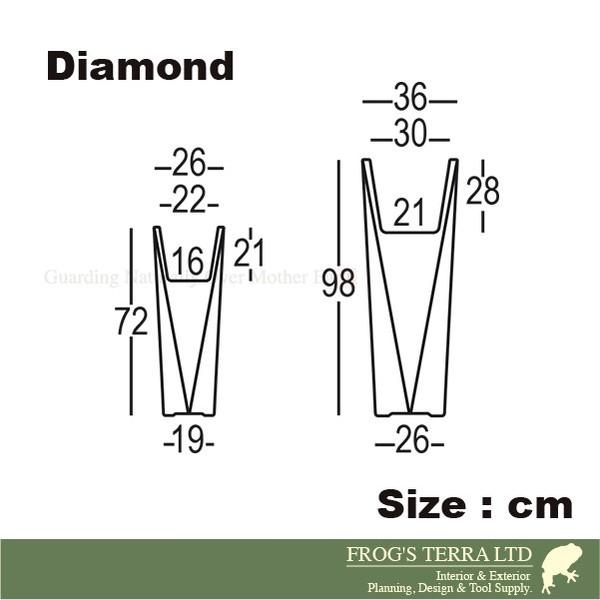 【屋外対応】ユーロスリープラスト+ ダイアモンド 72 EP-6213 ラッカー塗装（ロ26cm×H72cm）（euro3plast/Diamond） |  | 01