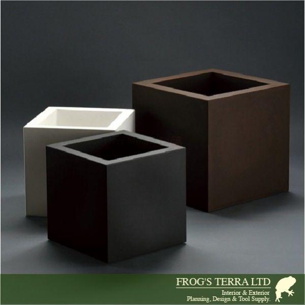 ユーロスリープラスト  キューブ  Cube  50  ER-2515  (ロ50cm×H50cm）（euro3plast/イタリア製）（ポリエチレン樹脂）（プランター/鉢カバー）の画像