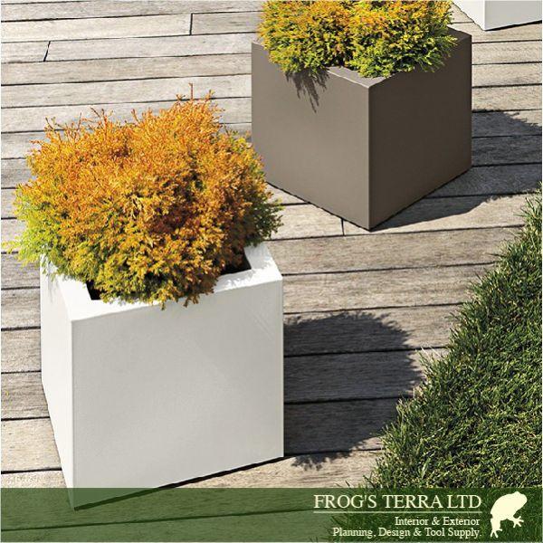 ユーロスリープラスト  キューブ  Cube  50  ER-2515  (ロ50cm×H50cm）（euro3plast/イタリア製）（ポリエチレン樹脂）（プランター/鉢カバー）の画像