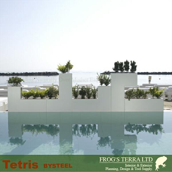 テトリス L型（W115cmxD24×H76cm）（底穴あり）（アルミ製