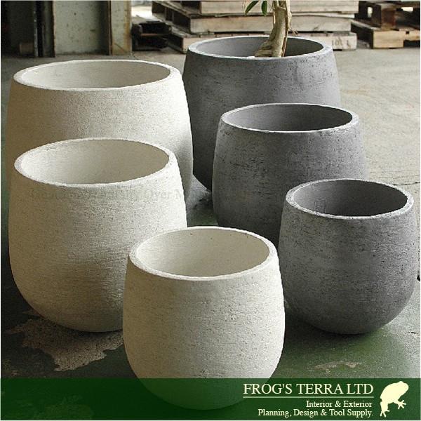 エコストーン ラウンド S F1805（直径28cm×H27cm）（底穴なし/室内向き）セメントファイバー ファイバークレイ 鉢カバー |  | 04