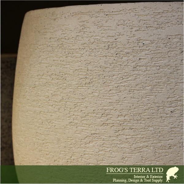 エコストーン  ラウンド  M  F1806（直径36cm×H34cm）（セメントファイバー/ファイバークレイ）（植木鉢/鉢カバー）（底穴なし/室内向き） |  | 03