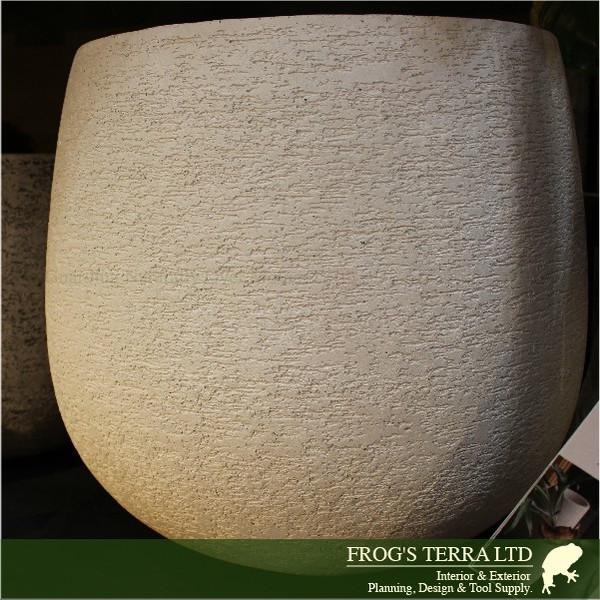 エコストーン  ラウンド  L  F1807（直径46cm×H43cm）（セメントファイバー/ファイバークレイ）（植木鉢/鉢カバー）（底穴なし/室内向き） |  | 02