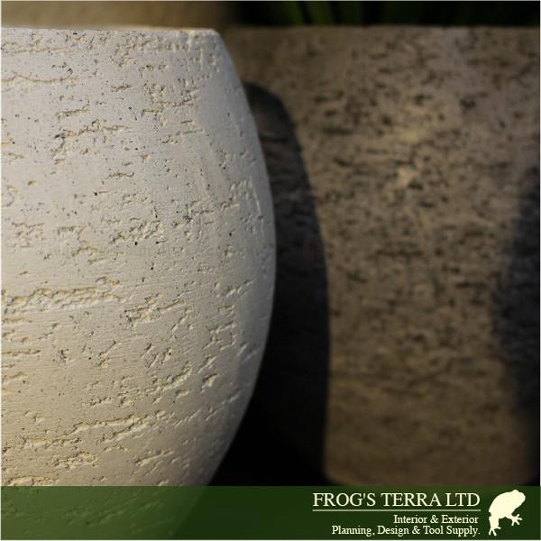 エコストーン ボール 2個セット S F1808（直径16cm×H14cm）（セメントファイバー/ファイバークレイ）（植木鉢/鉢カバー）（底穴なし/室内向き） |  | 03