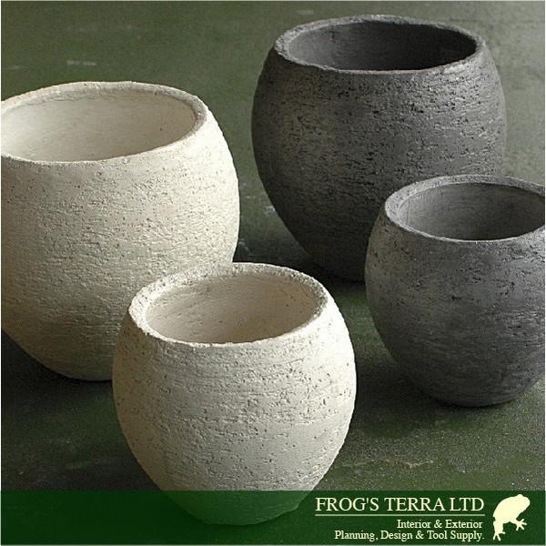 エコストーン ボール 2個セット S F1808（直径16cm×H14cm）（セメントファイバー/ファイバークレイ）（植木鉢/鉢カバー）（底穴なし/室内向き） |  | 05