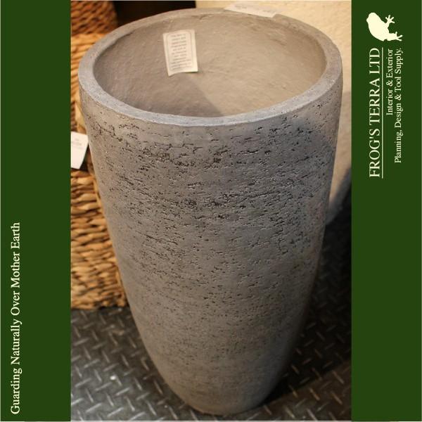 エコストーン トール S F1810（直径24cm×H50cm）（Cファイバー/Fクレイ）（鉢カバー）（底穴なし/室内向き） |  | 01