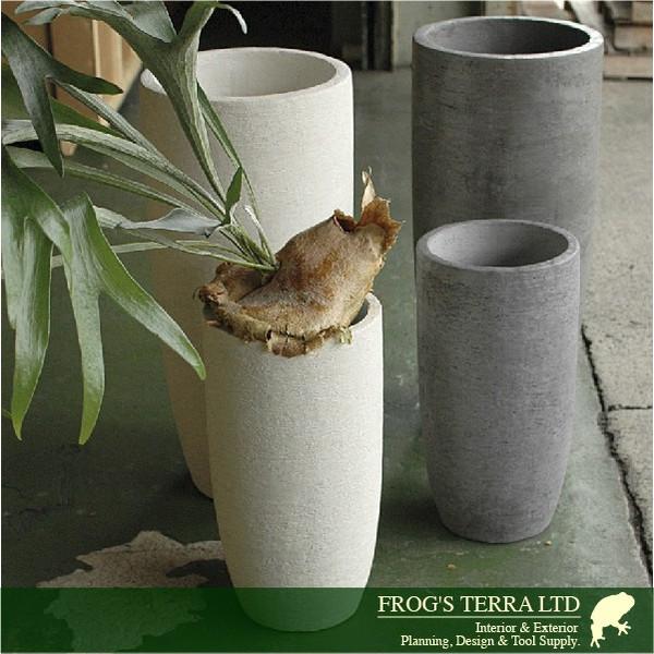 エコストーン トール S F1810（直径24cm×H50cm）（Cファイバー/Fクレイ）（鉢カバー）（底穴なし/室内向き） |  | 05