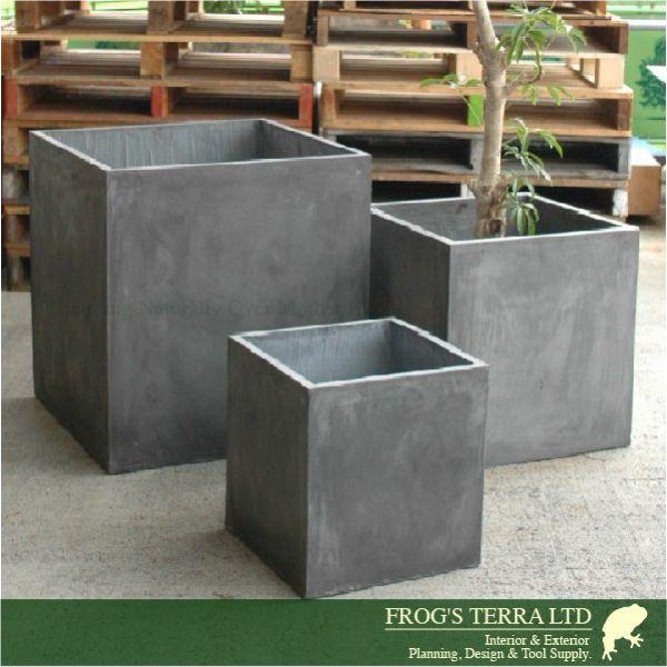 キューブプランター  S  F9823（ロ43cm×H41cm）（ファイバーグラス/ファイバークレイ）（植木鉢/鉢カバー）（底穴あり/軽量プランター） |  | 04