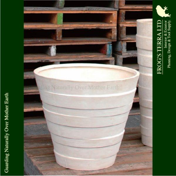 ラインポット  F9853（直径65cm×H57m）（ファイバーグラス/ファイバークレイ）（植木鉢/鉢カバー）（底穴あり/軽量プランター） |  | 02