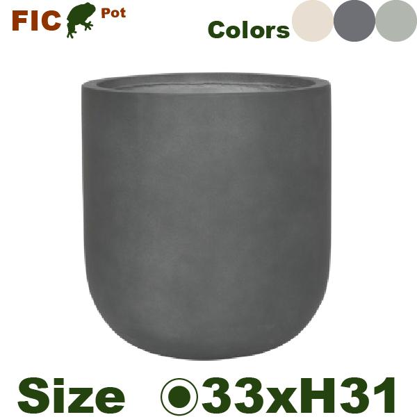 セメントファイバー ラウンド  FIC06S（直径33cm×H31cm）（底穴あり） |  | 01