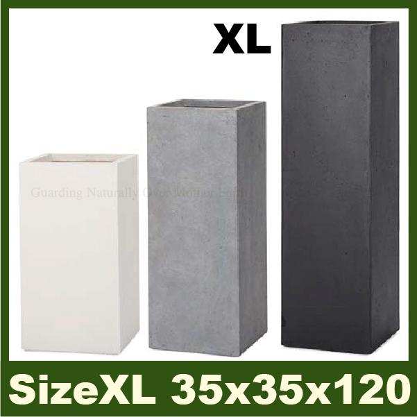 【屋外対応】【法人宛】YT Fクレイ シグマ 角柱 XL 120（口35cm×H120cm）（底穴あり）軽量プランター |  | 01