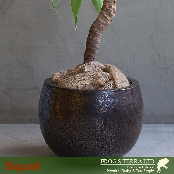 スクワットポットサファイア M （直径40cm×H33cm）（底穴あり）（陶器製）（観葉鉢） |  | 02