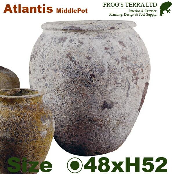 【屋外対応】MM アトランティスミドルポット  FS6345AD  Atlantis（直径48cm×H52cm）（底穴あり）（陶器製）（観葉鉢） |  | 02