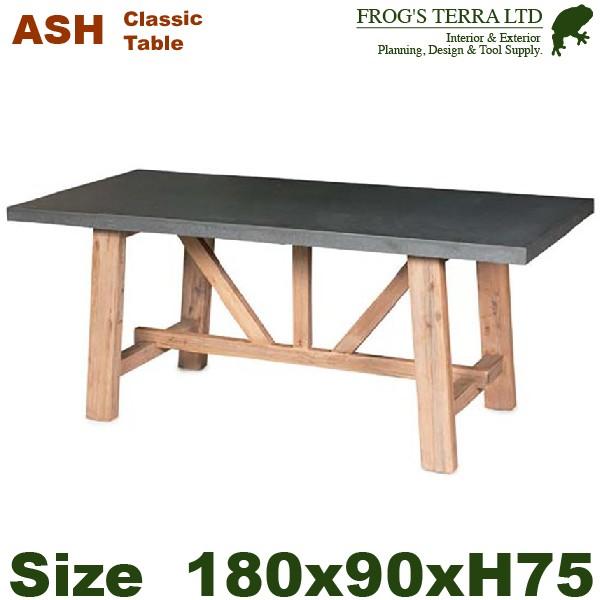 ASH クラシック テーブル KOL-2TN18N ガーデン家具 （繊維強化セメントボード製 高耐久 室内可 ガーデンファニチャー 椅子 イス アウトドア家具）｜frog