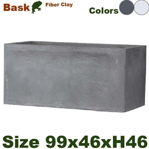 【屋外対応】GP Bask バスク プランター  L 100（W99cm×D46cm×H46cm）（底穴あり）（Fクレイ）（耐候） | 