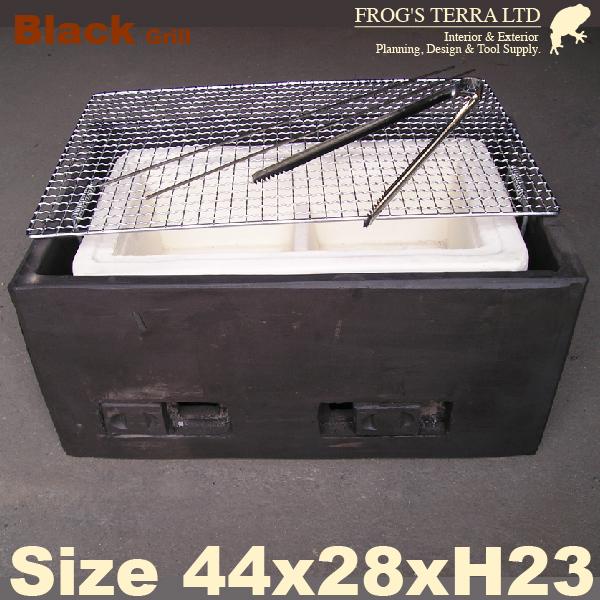 【受注生産品】手造長角コンロ 七輪 Lサイズ（W44cm）SU0011（炭火焼 焼き台 炉 コンロ 燃焼器具） | 