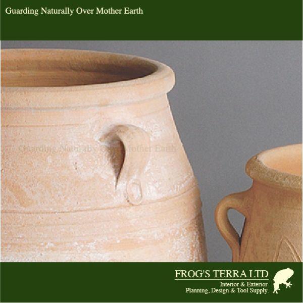 クレタ島  ピサーリ  S（直径25cm×H30cm）（底穴あり）（ハンドメイド/ギリシャ）（テラコッタ）（プランター/壺） |  | 01