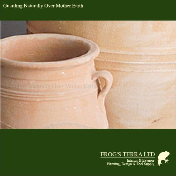 クレタ島  ピサーリ  S（直径25cm×H30cm）（底穴あり）（ハンドメイド/ギリシャ）（テラコッタ）（プランター/壺） |  | 03