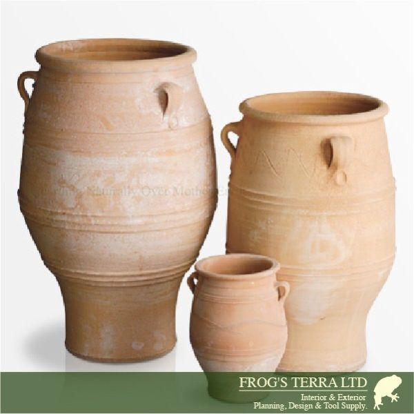 クレタ島  ピサーリ  S（直径25cm×H30cm）（底穴あり）（ハンドメイド/ギリシャ）（テラコッタ）（プランター/壺） |  | 04