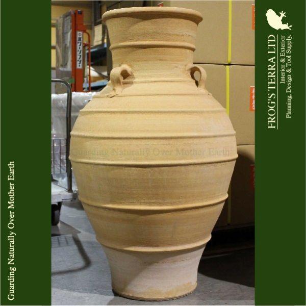 【法人宛限定商品】クレタ島 アンフォレアス（直径60cm×H100cm）（底穴あり）（ハンドメイド/ギリシャ）（陶器鉢/テラコッタ）（園芸/プランター/壺）の画像