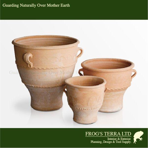 クレタ島  ルバーキ  M（直径40cm×H40cm）（底穴あり）（ハンドメイド/ギリシャ）（テラコッタ）（プランター/壺） |  | 04