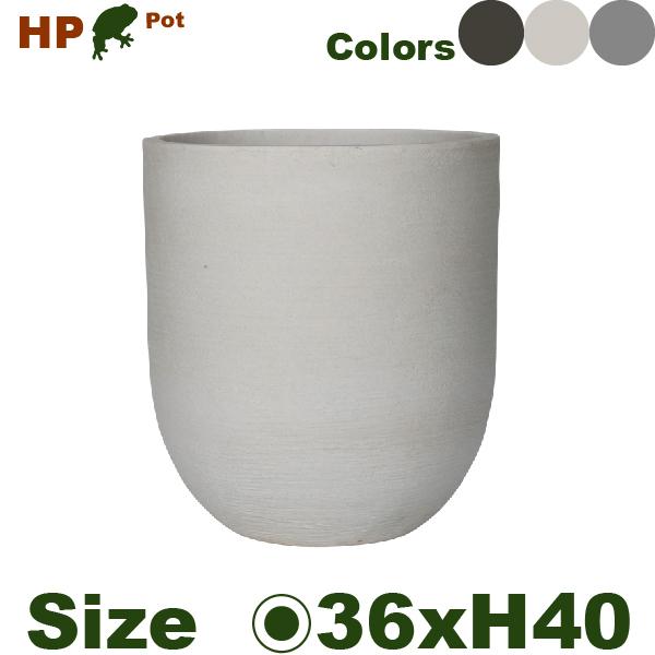 【屋外対応】MH ポリレジン プランター  HP01-36 Fクレイ（直径36cm×H40cm）（底穴なし/あり）ポリストーンファイバー |  | 01