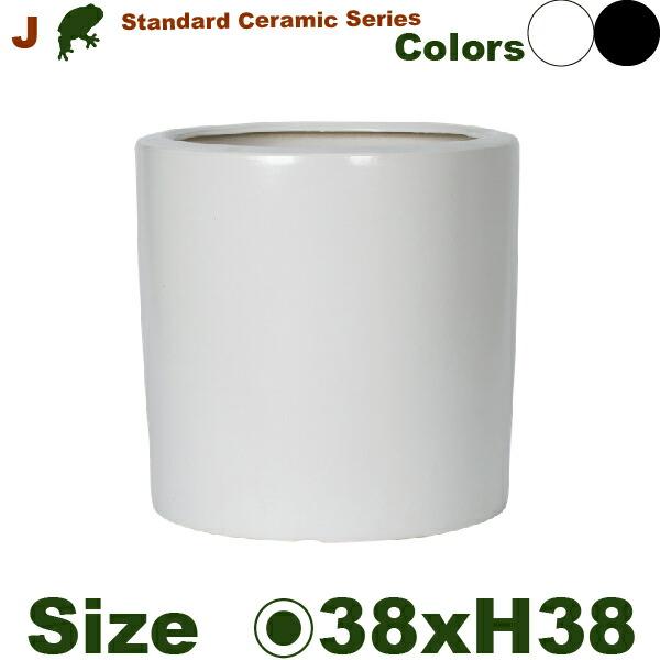 MH J シリンダー  J24（直径38cm×H38cm）（底穴あり）（陶器製）（軽量プランター/ポット） | 
