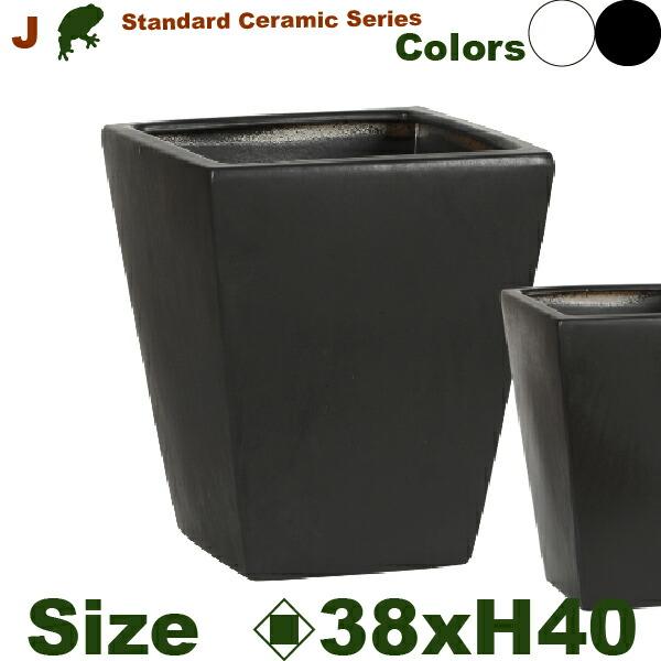 MH J 角鉢 L  J554L（ロ38cm×H40cm）（底穴あり）（陶器製）（軽量プランター/ポット） |  | 01