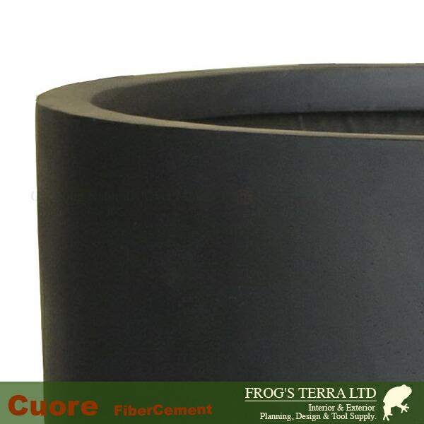 クオーレ トール M LA007TWh/Bk（直径37cm×H70cm）（底穴なし/あり）（セメントファイバー）（プランター/ポット/観葉鉢/鉢/ガーデニング） |  | 03