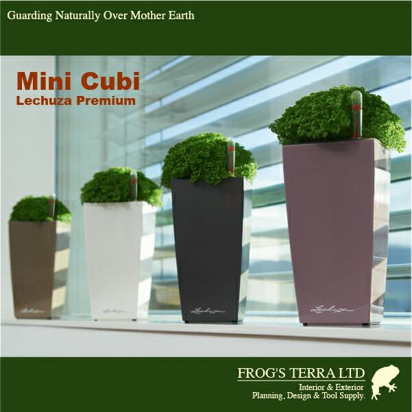【屋外対応】MB Mini Cubi ミニキュービ（ロ9cm×H18cm）底面潅水 PP Lechuza レチューザ 商業施設 |  | 02