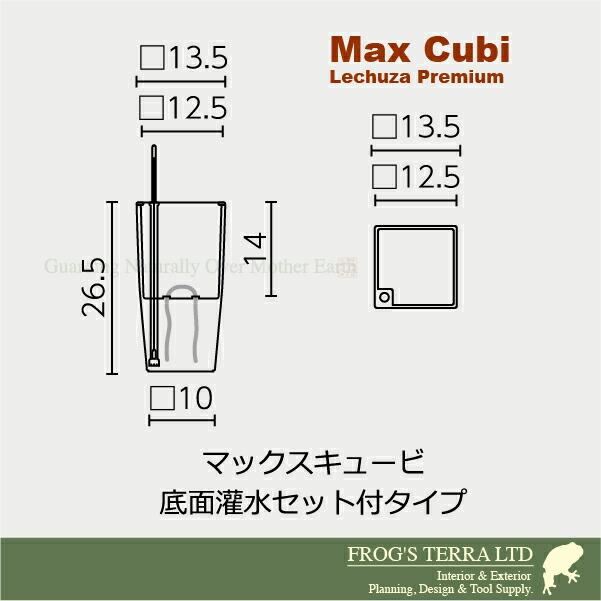 Max Cubi マックスキュービ(ロ13.5cm×H26.5cm）底面潅水 PP Lechuza レチューザ 商業施設 |  | 07