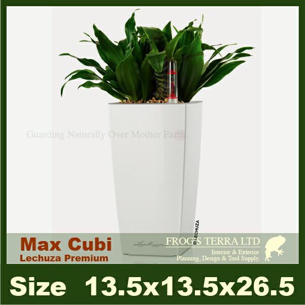Max Cubi マックスキュービ(ロ13.5cm×H26.5cm）底面潅水 PP Lechuza レチューザ 商業施設 |  | 08
