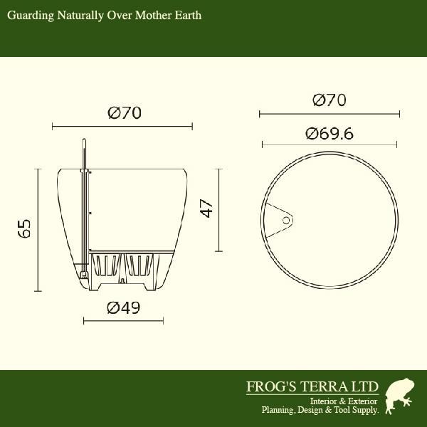Round ラウンド 70 (直径70cm×H65cm）底面潅水 ポリプロ 仕様ピレン本体 プランター ポット Lechuza レチューザ 商業施設 水やり簡単 |  | 02