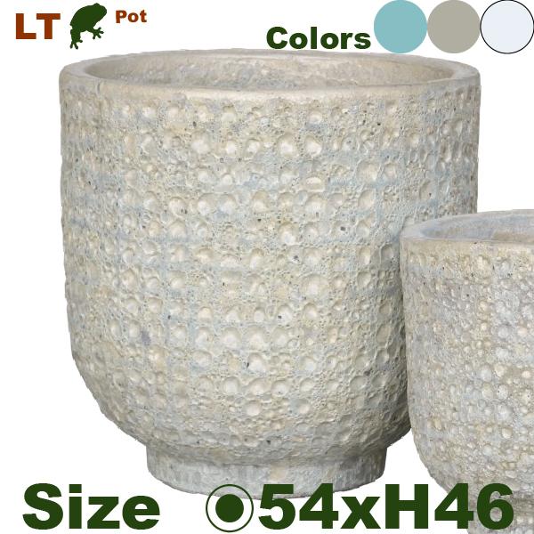 【屋外対応】MH LT パターンラウンド L（直径54cm×H46cm）（底穴あり 尺鉢対応 土もの 陶器鉢 テラコッタ プランター 園芸 ラチス加工 ポット）_2