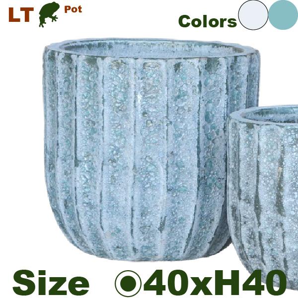 【屋外対応】MH LT ラインラウンド M（直径42cm×H40cm）（底穴あり 土もの 陶器鉢 テラコッタ プランター 園芸 ラチス加工 ポット） |  | 01