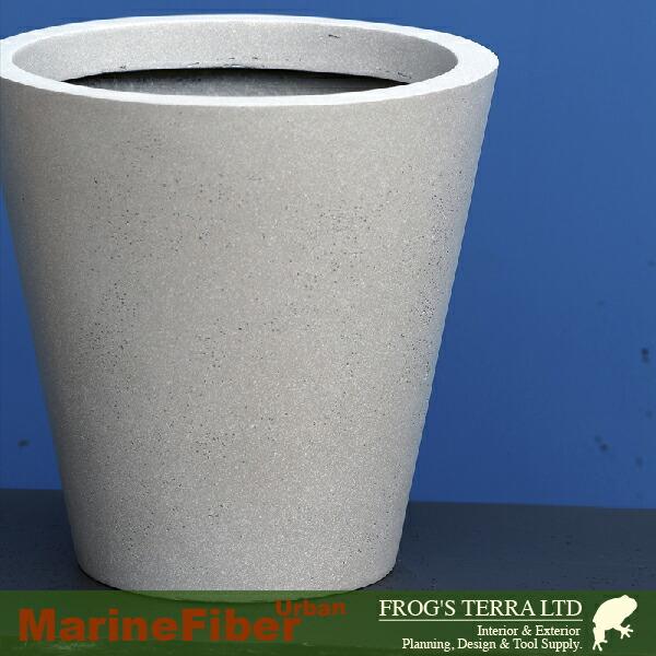 テーパーラウンド アーバン 86 Marine Fiber（直径86cm×H86cm）（底穴あり/なし）セメント マリンファイバー プランター ポット 店舗装飾 カフェ 大型 商業施設の画像