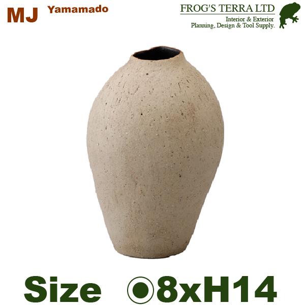 MJ 山窓 L（やままど）（直径8cm×H14cm）（底穴なし ）土もの 陶器鉢 テラコッタ プランター 園芸 手造り ポット 受注生産 | 