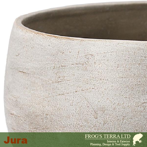 ジュラ L 2個セット（直径24cm×H13cm）（底穴あり/受皿付）（陶器）（植木鉢/鉢カバー）（プランター/ポット） |  | 04