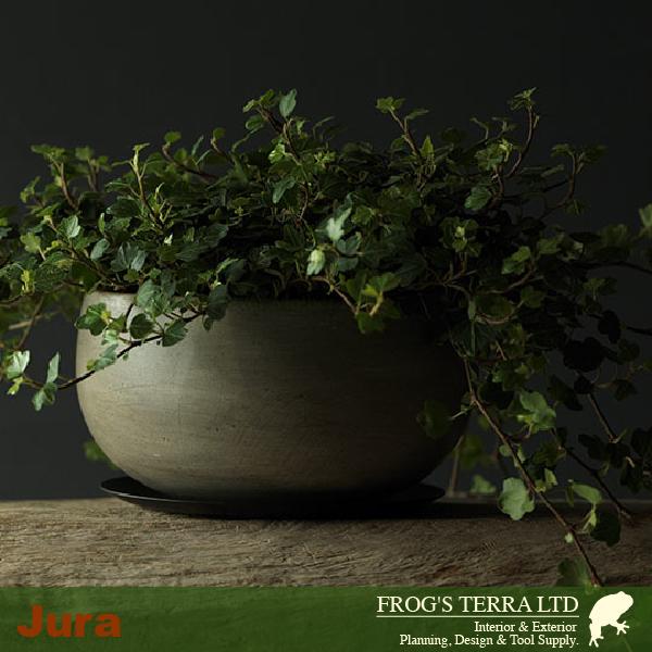 ジュラ L 2個セット（直径24cm×H13cm）（底穴あり/受皿付）（陶器）（植木鉢/鉢カバー）（プランター/ポット） |  | 05