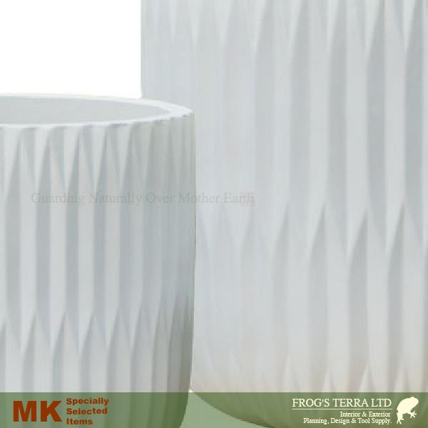 AH ストライプ SM2個セット（S:直径24cm×H25cm/M:直径30cm×H31cm）（底穴あり）（ファイバー製）の画像