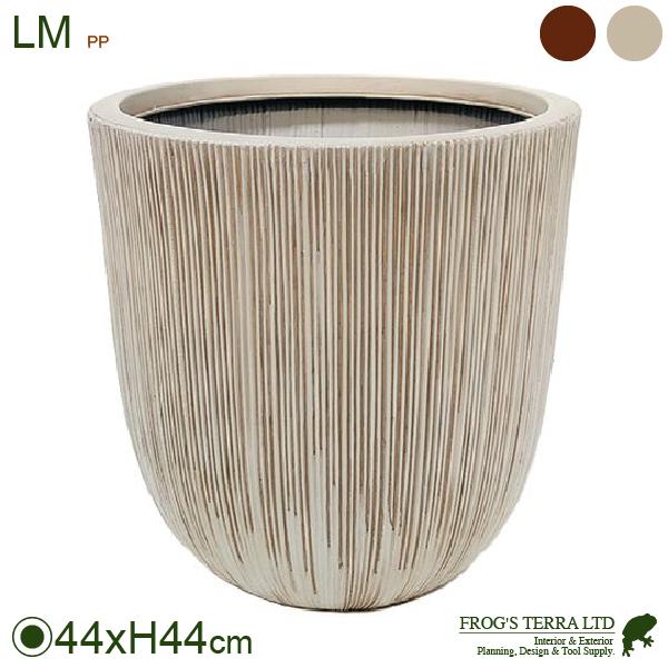 LM 丸深縦筋鉢 14号（直径44cm×H44cm）（底穴あり）（10号可）（PP製）（軽量）の画像