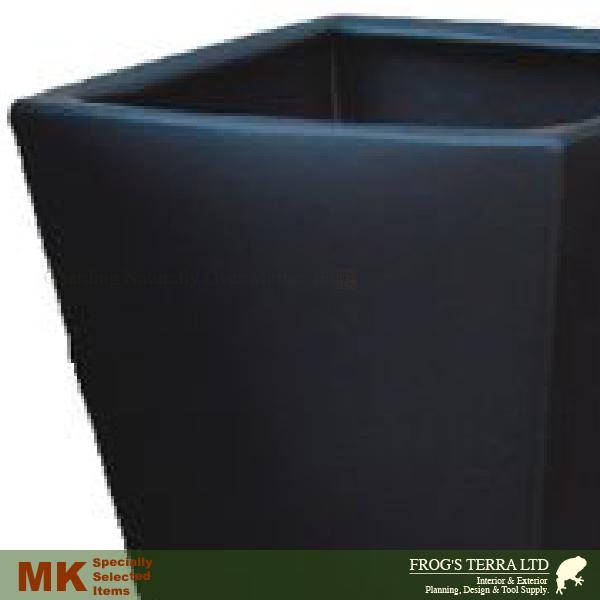 MJ 角型切立 SM2個セット（S:口26cm×H34cm/M:口31cm×H36cm）（底穴あり）（半磁器製）（イコミ製法）の画像