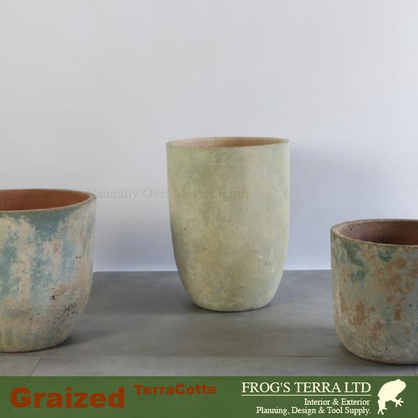 NP カラードラウンド  M（直径35cm×H30cm）（底穴あり 土もの 陶器鉢 プランター 園芸 ポット） |  | 01