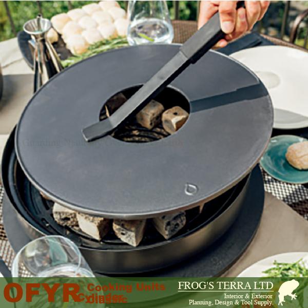 ポータブルグリル ターブロー TABL'O OFYR COOKING UNITS CLASSIC（直径40cm×H9cm）（炭 炉  七輪 BBQ キャンプ）｜frog｜05