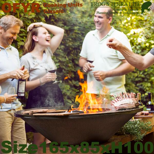 OF クラシック アイランド ブラック85 OFYR COOKING UNITS CLASSIC（W165cmxD85cm×H100cm）（炭 炉  七輪 BBQ キャンプ） HB_3