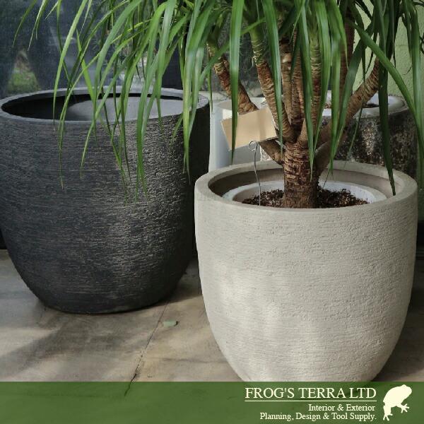 PL ラウンド ポット 100(直径100cm×H90cm）（底穴あり）ポリストーン プランター ポット 大型プランター 軽量 商業施設 |  | 02