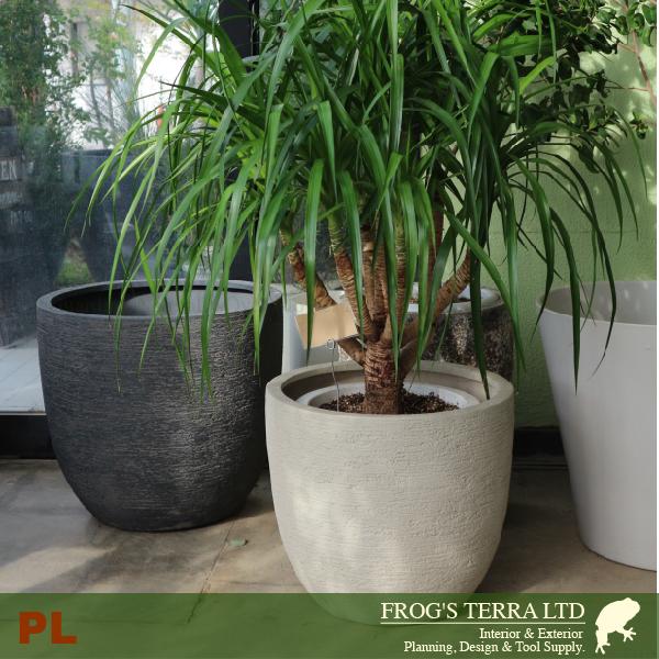 【屋外対応】MH ラウンド ポット PL23-50(直径50cm×H45cm）（底穴あり）（ポリストーン）（プランター/ポット）大型プランター |  | 02
