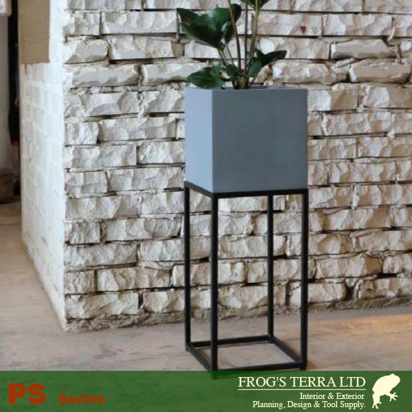 キューブスタンド PS007-70（ロ25cm×H70cm）（底穴あり）軽量プランター 店舗装飾 大型 カフェ キューブ ファイバー ベータ |  | 02