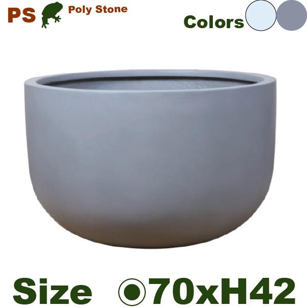 ポリストーン ローラウンド  PS07-70 ファイバークレイ（直径70cm×H42cm）（尺鉢対応）（底穴あり）ポリストーンファイバー |  | 01
