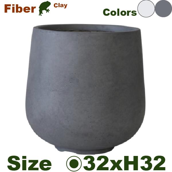 【屋外対応】MH Fクレイ マヌー RA02-32（直径32cm×H32cm）（底穴あり）セメント系軽量プランター | 